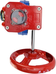 Затвор дисковый поворотный WBV3432V-2W-Fb-H Ду250 Ру16 межфланцевый, корпус - углеродистая сталь WCB, диск - нержавеющая сталь 316L, уплотнение - Viton, с редуктором HGBF RQN3-680Z с индикатором положения и датчиком обратной связи