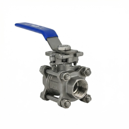 Кран шаровой BV3232P(3pc)-FP-T-ISO-H 1″ Ду25 Ру63 полнопроходной, нержавеющая сталь AISI 316, резьбовой, с ISO фланцем и рукояткой