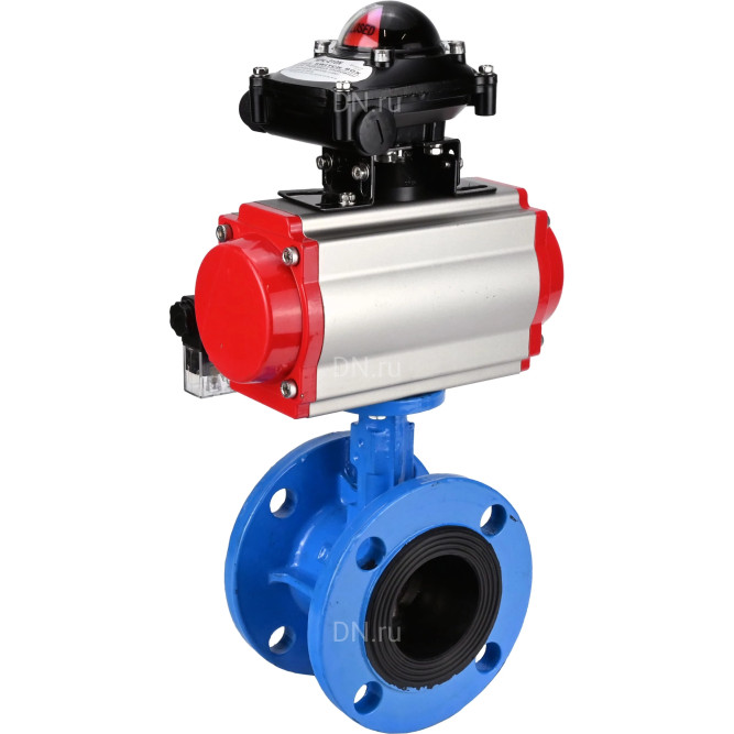 Затвор дисковый поворотный WBV1313E-2W-F-H Ду65 Ру16 фланцевый, корпус - чугун GGG40, диск - чугун GGG40, уплотнение - EPDM, с пневмоприводом PA-DA-105, пневмораспределителем 4M310-08 DC24V и БКВ APL-210N в Перми