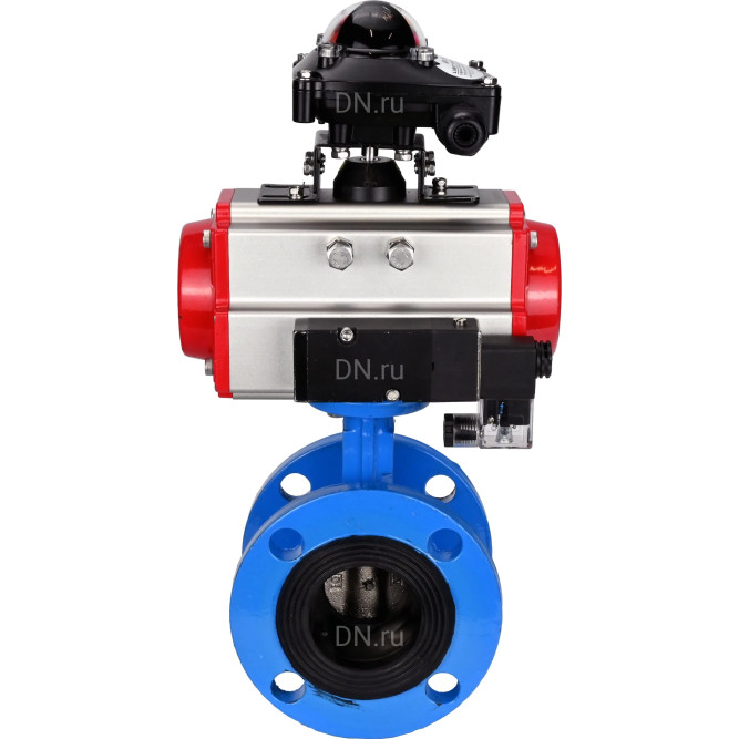 Затвор дисковый поворотный WBV1313E-2W-F-H Ду65 Ру16 фланцевый, корпус - чугун GGG40, диск - чугун GGG40, уплотнение - EPDM, с пневмоприводом PA-DA-105, пневмораспределителем 4M310-08 DC24V и БКВ APL-210N в Перми