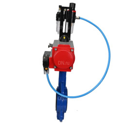 Затвор дисковый поворотный WBV1413E-2W-Fb-H Ду150 Ру16, корпус - чугун GGG50, диск - чугун GGG40, уплотнение - EPDM, с пневмоприводом PA-DA-105 двойного действия, пневмораспределителем 4M310-08 AC220V, БПВ AFC2000