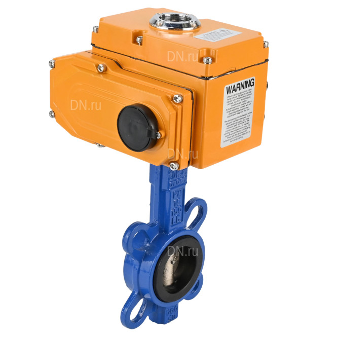 Затвор дисковый поворотный WBV1432N-2W-Fb-H Ду300 Ру16, корпус - чугун GGG50, диск - нержавеющая сталь 316L, уплотнение - NBR, с электроприводом QT-N-060EM-1-380VAC-У1 в Перми
