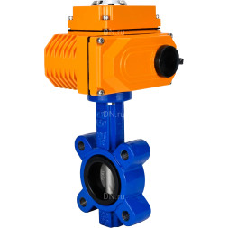 Затвор дисковый поворотный WBV1616E-2W-Fb-H Ду150 Ру16 LUG межфланцевый, корпус - чугун QT450, диск - чугун QT450, уплотнение - EPDM, с 1/4-оборотным электроприводом QT-N-020EM-O1-24VDC-У1 24В HARK
