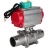 Кран шаровой BV3131P(3pc)-FP-W-ISO-H LONG Ду15 Ру63 полнопроходной, корпус - нержавеющая сталь 304, уплотнение - PTFE, под приварку, с пневмоприводом PA-DA-052 и магнитным переключателем ALS200D в Перми