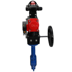 Затвор дисковый поворотный WBV1432E-2W-Fb-H Ду50 Ру16, корпус - чугун GGG50, диск - нержавеющая сталь 316L, уплотнение - EPDM, с пневмоприводом PA-DA-065, пневмораспределителем 4M310-08 AC220V, БКВ APL-210N, ручным дублером MON1-250-T26-ISO