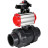 Кран шаровой BV4242E-FP-GRM-ISO Дн15 Ру10 полнопроходной, корпус - НПВХ, шар - НПВХ, уплотнение - EPDM, с пневмоприводом PA-SA-052 и БКВ APL-210N в Перми