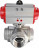 Кран шаровой BV3232P(4pc)-SP-3WL-T-ISO-H Ду32 Ру63 стандартнопроходной L-тип, трехходовой, нержавеющая сталь SS316, внутренняя резьба, уплотнение - PTFE, с пневмоприводом PA-SA-65 с возвратными пружинами в Перми