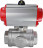 Кран шаровой BV3232P(4pc)-SP-3WL-T-ISO-H Ду32 Ру63 стандартнопроходной L-тип, трехходовой, нержавеющая сталь SS316, внутренняя резьба, уплотнение - PTFE, с пневмоприводом PA-SA-65 с возвратными пружинами в Перми