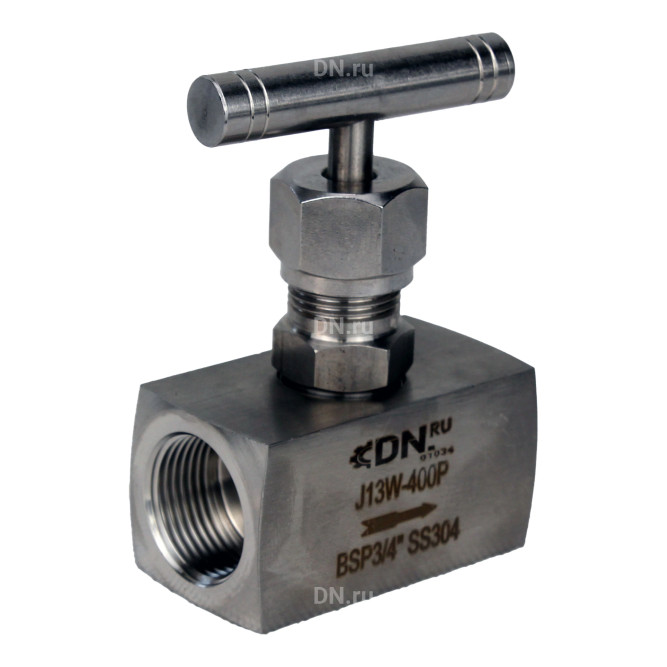 Клапан игольчатый VN3131M-T-Ht 3/4″ Ду20 Ру400 резьбовой, корпус - нержавеющая сталь 304, уплотнение - металл, с Т-образной рукояткой в Перми