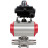Кран шаровой BV3131P(3pc)-FP-W-ISO-H LONG Ду10 Ру63 полнопроходной, корпус - нержавеющая сталь 304, уплотнение - PTFE, под приварку, с пневмоприводом PA-SA-052 и БКВ APL-410N EX в Перми
