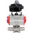 Кран шаровой BV3131P(3pc)-FP-W-ISO-H LONG Ду10 Ру63 полнопроходной, корпус - нержавеющая сталь 304, уплотнение - PTFE, под приварку, с пневмоприводом PA-SA-052 и БКВ APL-410N EX в Перми