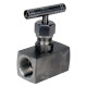 Клапан игольчатый VN3131M-T-Ht 1″ Ду25 Ру400 резьбовой, корпус - нержавеющая сталь 304, уплотнение - металл, с Т-образной рукояткой