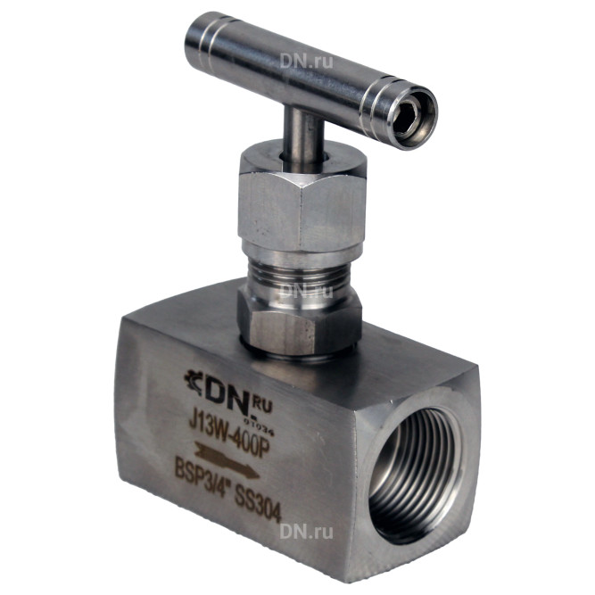 Клапан игольчатый VN3131M-T-Ht 1″ Ду25 Ру400 резьбовой, корпус - нержавеющая сталь 304, уплотнение - металл, с Т-образной рукояткой в Перми