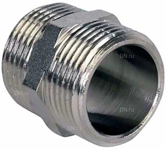 Ниппель Н-304-НР-НР 3/4″ Ду20 Ру20, корпус - нержавеющая сталь AISI 304, присоединение - наружная/наружная резьба, тип резьбы - BSPT в Перми