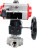 Кран шаровой BV3232P(4pc)-SP-3WL-T-ISO-H Ду50 Ру63 стандартнопроходной трехходовой L-тип, нерж. сталь SS316, внутренняя резьба, уплотнение - PTFE, пн.приводом PA-DA-065, пн.распределителем 4M310-08 DC24V и ручным дублером MON1-250-T26-ISO в Перми