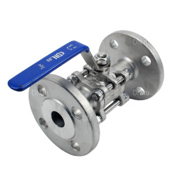 Кран шаровой BV3131P(3pc)-FP-F-H Ду15 Ру40, полнопроходной, трехсоставной, сталь 304, уплотнение - PTFE, фланцевый с рукояткой
