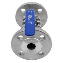 Кран шаровой BV3131P(3pc)-FP-F-H Ду15 Ру40, полнопроходной, трехсоставной, сталь 304, уплотнение - PTFE, фланцевый с рукояткой