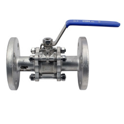 Кран шаровой BV3131P(3pc)-FP-F-H Ду15 Ру40, полнопроходной, трехсоставной, сталь 304, уплотнение - PTFE, фланцевый с рукояткой