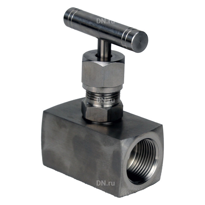 Клапан игольчатый VN3131M-T-Ht 1 1/4″ Ду32 Ру400 резьбовой, корпус - нержавеющая сталь 304, уплотнение - металл, с Т-образной рукояткой в Перми