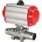 Кран шаровой BV3232P(3pc)-FP-W-ISO-H LONG Ду50 Ру40 полнопроходной, корпус - нержавеющая сталь 316, уплотнение - PTFE, под приварку, с пневмоприводом PA-DA-083 и пневмораспределителем 4M310-08 DC24V в Перми