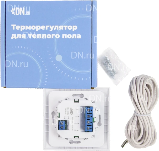 Терморегулятор для теплого пола T03SM механический цвет белый в Перми