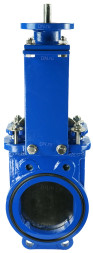 Задвижка шиберная GVKN1331N-2W-Fb-ISO Ду65 Ру16 двусторонняя, межфланцевая, шпиндель - невыдвижной, корпус - чугун GGG40, шибер - нержавеющая сталь 304, уплотнение - NBR, с ISO-фланцем и голым штоком, круглый шток 16, F10