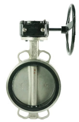 Затвор дисковый поворотный WBV3131V-2W-Fb-H Ду80 Ру16 межфланцевый, корпус - нержавеющая сталь 304, диск - нержавеющая сталь 304, уплотнение - VITON, с редуктором HAM RQN1-180Z-T40