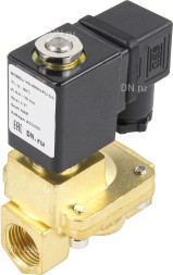 Клапан электромагнитный VS400-NT-NC-220VAC 1/2″ Ду15 Ру16, соленоидный двухходовой, корпус - латунь, уплотнение - NBR, резьбовой, нормально-закрытый, пилотный, катушка - 220В