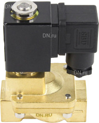 Клапан электромагнитный VS400-NT-NC-220VAC 1/2″ Ду15 Ру16, соленоидный двухходовой, корпус - латунь, уплотнение - NBR, резьбовой, нормально-закрытый, пилотный, катушка - 220В