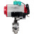Затвор дисковый поворотный WBV3131E-2W-W-H Ду25 Ру10 под приварку, пищевая нержавеющая сталь 304, уплотнение - EPDM, с пневмоприводом PA-DA-052, пневмораспределителем 4V320-10 AC220V и магнитным переключателем ALS200D в Перми
