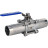Кран шаровой BV3131P(3pc)-FP-W-H LONG Ду10 Ру63 HYMT нержавеющая сталь CF8/AISI 304, полнопроходной, трехсоставной, уплотнение - PTFE, под приварку, с рукояткой в Перми