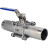Кран шаровой BV3131P(3pc)-FP-W-H LONG Ду10 Ру63 HYMT нержавеющая сталь CF8/AISI 304, полнопроходной, трехсоставной, уплотнение - PTFE, под приварку, с рукояткой в Перми