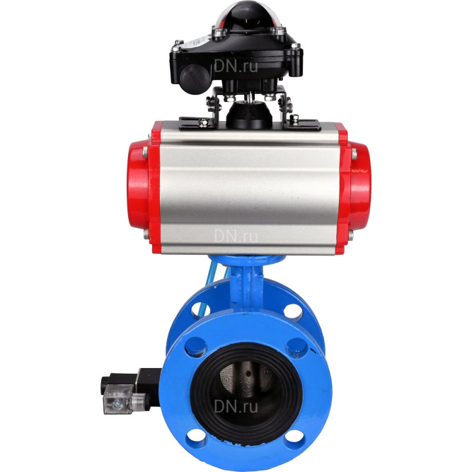 Затвор дисковый поворотный WBV1313E-2W-F-H Ду50 Ру16 фланцевый, корпус - чугун GGG40, диск - чугун GGG40, уплотнение - EPDM, с пневмоприводом PA-DA-105, пневмораспределителем 4V320-08 AC220V и БКВ APL-210N в Перми