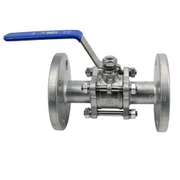 Кран шаровой BV3131P(3pc)-FP-F-H Ду50 Ру40, полнопроходной, трехсоставной, сталь 304, уплотнение - PTFE, фланцевый с рукояткой