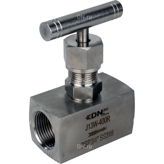 Клапан игольчатый VN3232M-T-Ht 3/4″ Ду20 Ру400 резьбовой, корпус - нержавеющая сталь 316, уплотнение - металл, с Т-образной рукояткой в Перми