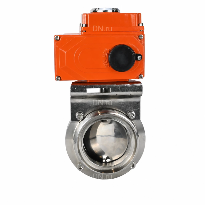 Затвор дисковый поворотный WBV3131E-2W-T-H Ду25 Ру10 резьбовой, корпус - пищевая нержавеющая сталь 304, уплотнение - EPDM, с электроприводом QT-N-003EM-O1-220VAC-У1 HARK в Перми