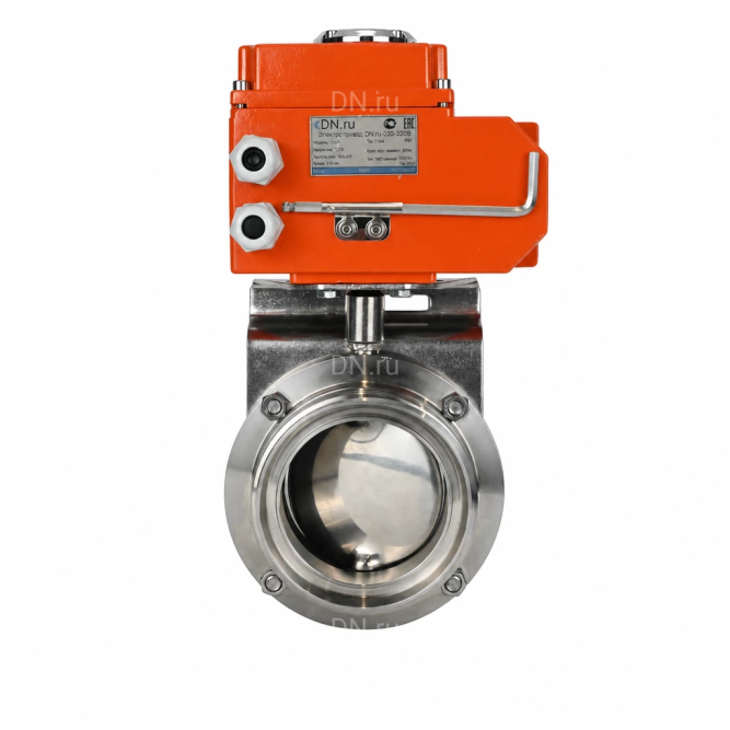 Затвор дисковый поворотный WBV3131E-2W-T-H Ду25 Ру10 резьбовой, корпус - пищевая нержавеющая сталь 304, уплотнение - EPDM, с электроприводом QT-N-003EM-O1-220VAC-У1 HARK в Перми