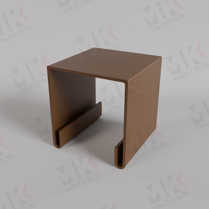 Планка стойки забора 30х40х3000 мм DarkBrown Темно-коричневый 0,5 мм в Перми