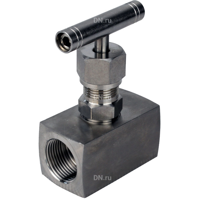 Клапан игольчатый VN3232M-T-Ht 1″ Ду25 Ру400 резьбовой, корпус - нержавеющая сталь 316, уплотнение - металл, с Т-образной рукояткой в Перми