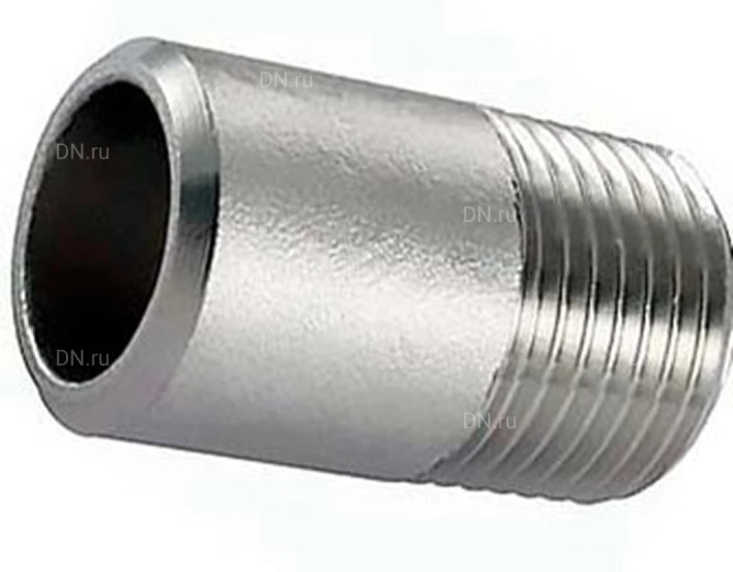 Ниппель Н-304-W-НР 3/8″ Ду10 Ру20, корпус - нержавеющая сталь AISI 304, присоединение - под приварку/наружная резьба, тип резьбы - BSPT в Перми