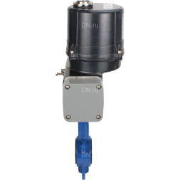 Затвор дисковый поворотный WBV1413E-2W-Fb-H Ду150 Ру16 межфланцевый, корпус - чугун GGG50, диск - чугун GGG40, уплотнение - EPDM, с электроприводом четвертьоборотным QTSA-N-014EM-O0-220VAC с пружинным возвратом