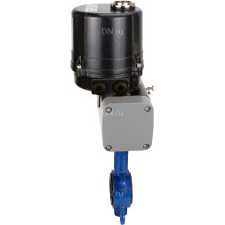 Затвор дисковый поворотный WBV1413E-2W-Fb-H Ду150 Ру16 межфланцевый, корпус - чугун GGG50, диск - чугун GGG40, уплотнение - EPDM, с электроприводом четвертьоборотным QTSA-N-014EM-O0-220VAC с пружинным возвратом