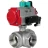 Кран шаровой BV3232P(4pc)-SP-3WL-T-ISO-H Ду25 Ру63 стандартнопроходной L-тип, внутренняя резьба, корпус - нержавеющая сталь 316, уплотнение - PTFE, пневмопривод PA-DA-052, пневмораспределитель 4M310-08 AC220V и магнитным переключателем ALS200D в Перми
