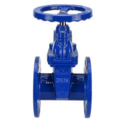 Задвижка клиновая 30ч39р (аналог МЗВ) GVWN1414E-2W-F-S blue Ду65 Ру10/16 фланцевая, корпус - чугун GGG50, уплотнение - EPDM, со штурвалом и невыдвижным штоком, цвет - синий