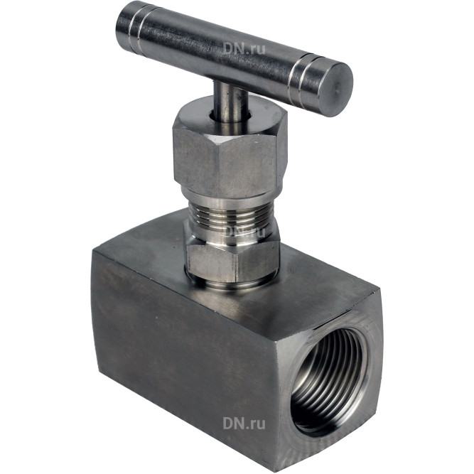 Клапан игольчатый VN3232M-T-Ht 1 1/4″ Ду32 Ру400 резьбовой, корпус - нержавеющая сталь 316, уплотнение - металл, с Т-образной рукояткой в Перми