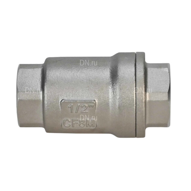 Клапан обратный VCS3232P-T 3/4″ Ду20 Ру63 резьбовой, пружинный, корпус - нержавеющая сталь 316, диск - нержавеющая сталь 316, уплотнение - металл в Перми