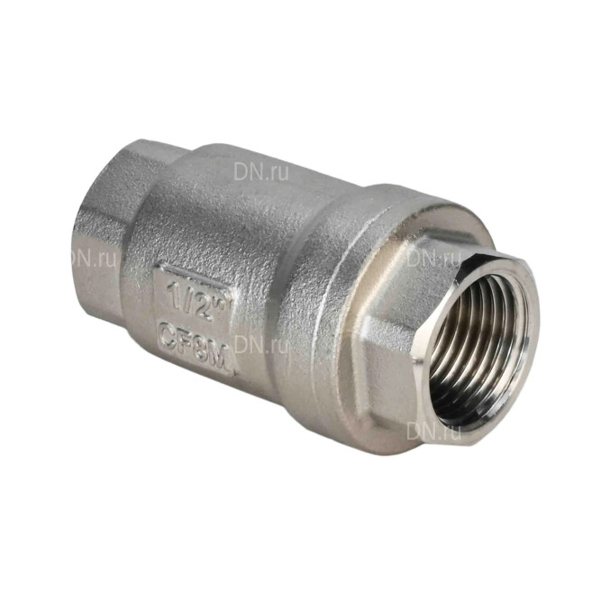 Клапан обратный VCS3232P-T 3/4″ Ду20 Ру63 резьбовой, пружинный, корпус - нержавеющая сталь 316, диск - нержавеющая сталь 316, уплотнение - металл в Перми