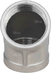 Отвод (полуотвод) ВР-ВР-304 1 1/4″ Ду32 Ру16 угол 45°, корпус - нержавеющая сталь 304, присоединение - внутренняя / внутренняя резьба