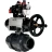 Кран шаровой BV4242E-FP-GRM-ISO Дн80 Ру10 полнопроходной, корпус - НПВХ, шар - НПВХ, уплотнение - EPDM, с пневмоприводом PA-DA-105-1, пневмораспределителем 4M310-08 DC24V, БКВ APL-410N EX и БПВ AFC2000 в Перми