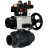 Кран шаровой BV4242E-FP-GRM-ISO Дн80 Ру10 полнопроходной, корпус - НПВХ, шар - НПВХ, уплотнение - EPDM, с пневмоприводом PA-DA-105-1, пневмораспределителем 4M310-08 DC24V, БКВ APL-410N EX и БПВ AFC2000 в Перми
